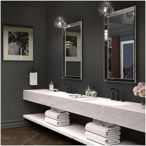 Rhen Widespread Two-Handle Bathroom Faucets In Matte Black