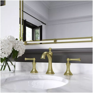 Tisbury Widespread Two-Handle Bathroom Faucets In Brushed Gold