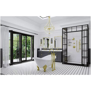 Tisbury Widespread Two-Handle Bathroom Faucets In Brushed Gold