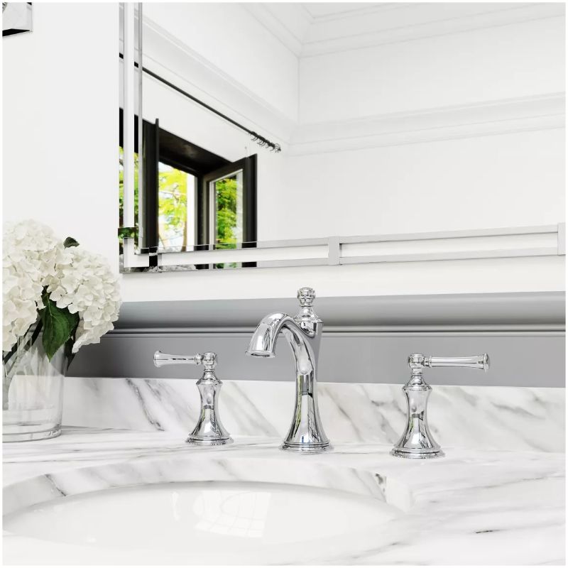 Tisbury Widespread Two-Handle Bathroom Faucets In Polished Chrome