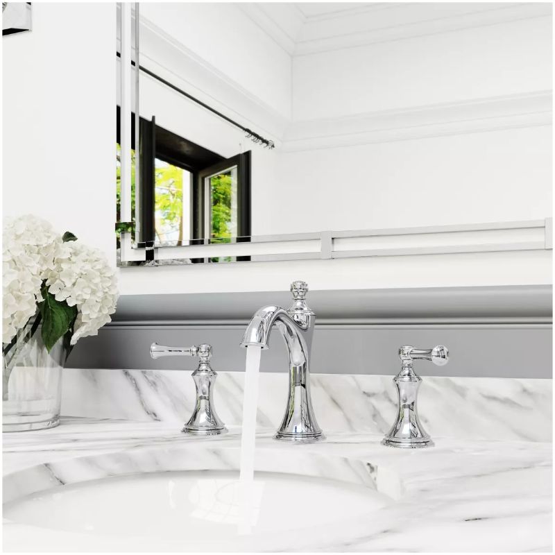 Tisbury Widespread Two-Handle Bathroom Faucets In Polished Chrome