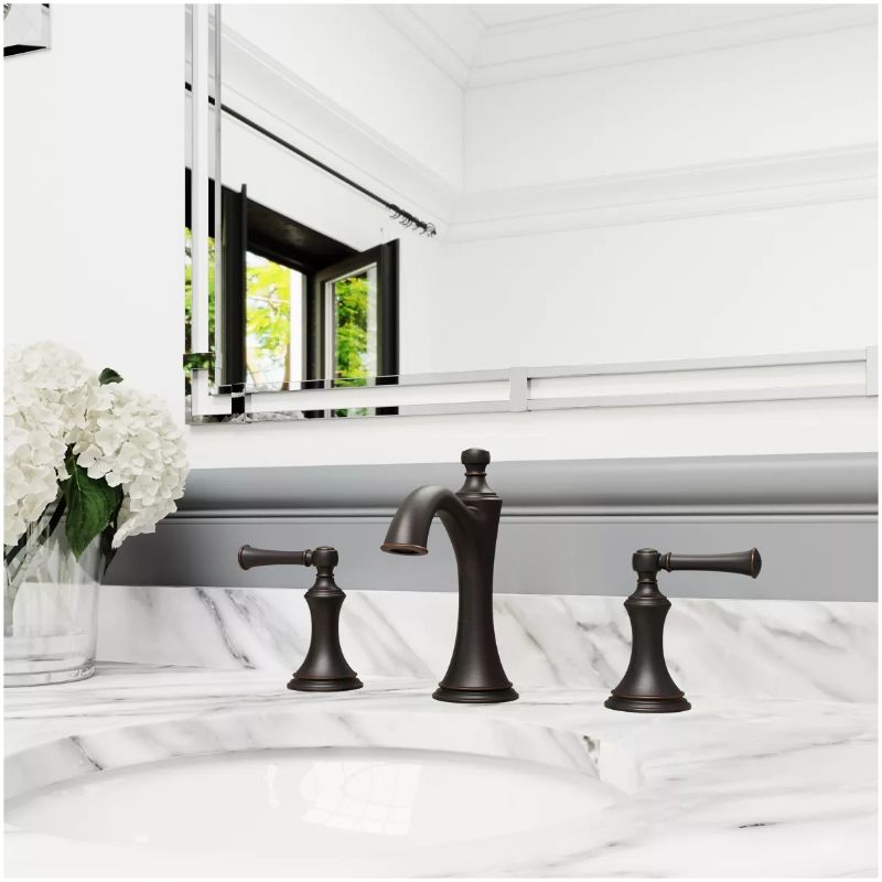 Tisbury Widespread Two-Handle Bathroom Faucets In Tuscan Bronze