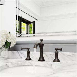 Tisbury Widespread Two-Handle Bathroom Faucets In Tuscan Bronze