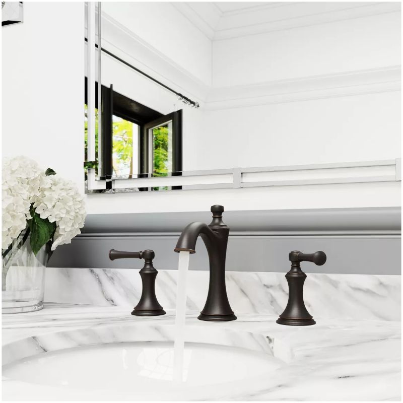 Tisbury Widespread Two-Handle Bathroom Faucets In Tuscan Bronze