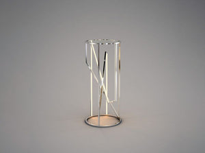 35.5' Tall Trapezoid Decor Item in Polished Chrome