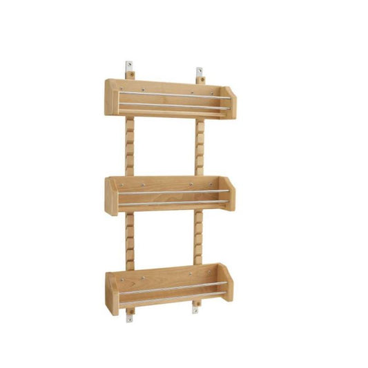 4ASR Series Natural Maple Spice Rack (13.13" x 4" x 25")