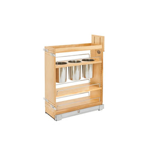 448 Series Natural Maple Utensil Base Pull-Out Organizer (8.75' x 21.63' x 29.5')