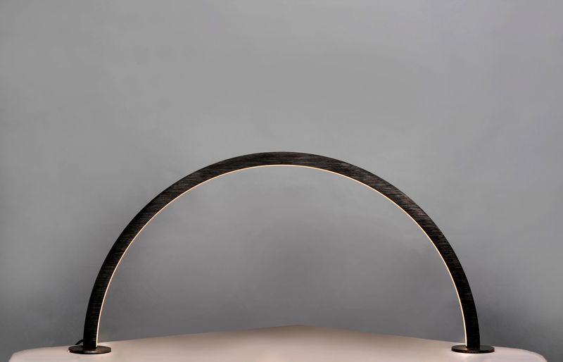 Arc 23' Table Lamp in Brushed Black