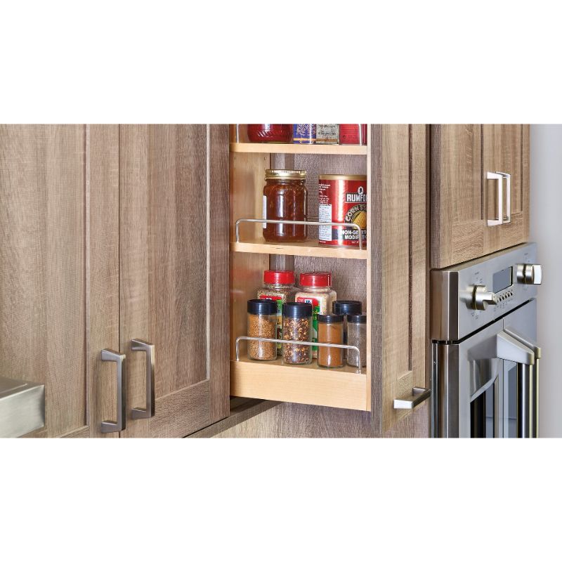 448 Series Natural Maple Wall Pull-Out Organizer (8' x 10.75' x 27.84')