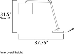 19' Tall Hotel Table Lamp in Polished Chrome