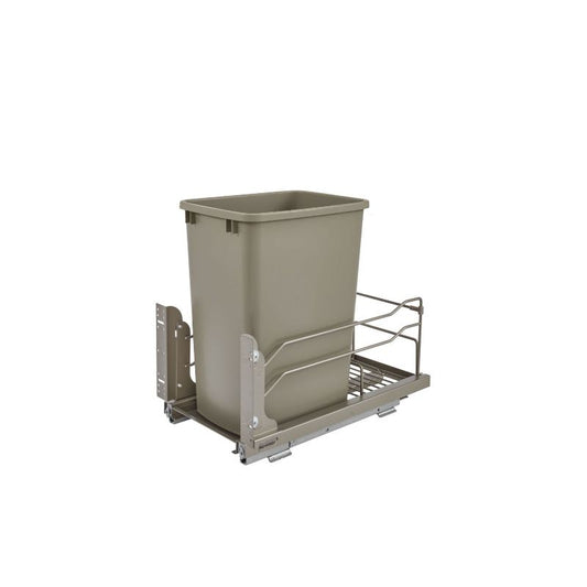 53WC Series Champagne Undermount Single Waste Container Pull-Out Organizer (10.88" x 22.25" x 19")