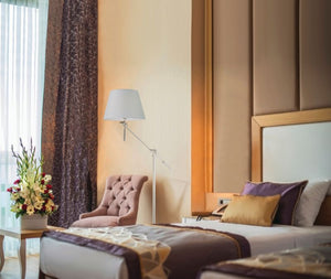 Hotel 14.25' x 48' Floor Lamp in Polished Chrome