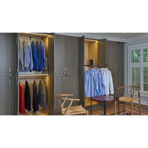 CPDR Series Chrome Pull-Down Closet Rod (18' x 4' x 34.75')