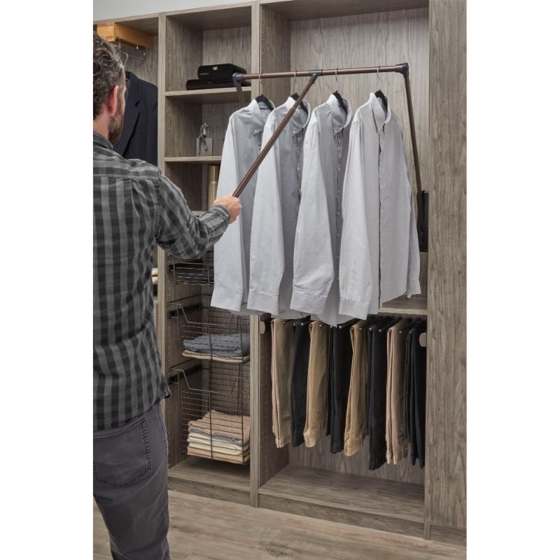 CPDR Series Chrome Pull-Down Closet Rod (18' x 4' x 34.75')