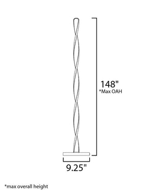 Pirouette 48' Floor Lamp in Black