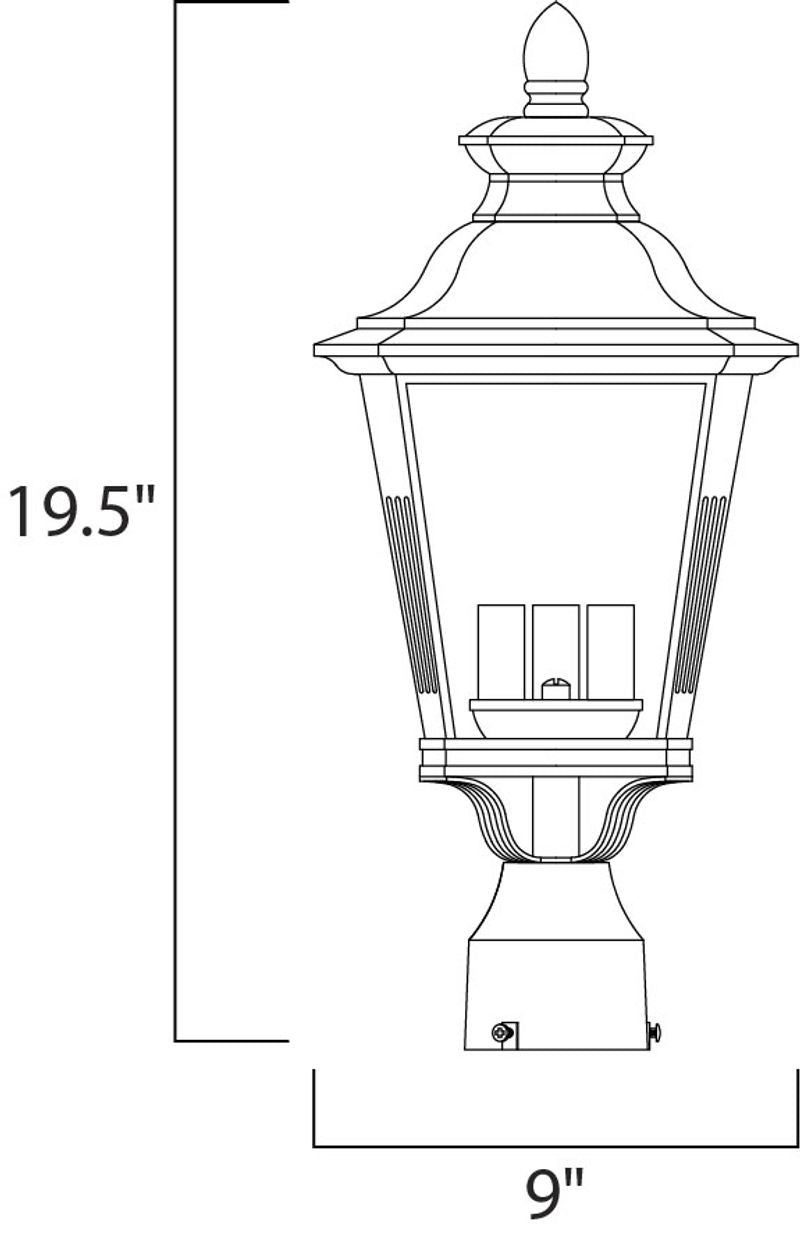 Knoxville 19.5' Bronze Deck Post Light