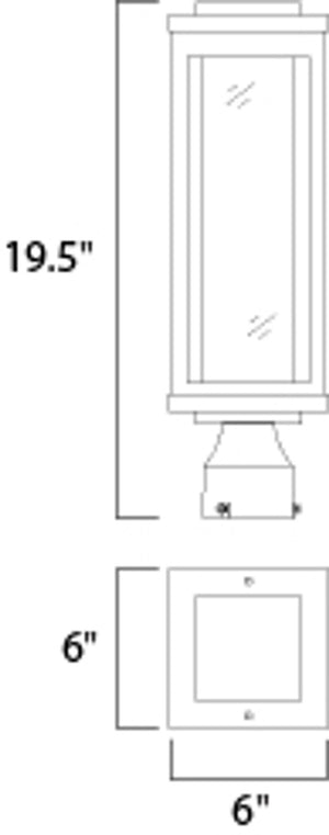 Salon 19.5' Black Deck Post Light with Water Glass Finish