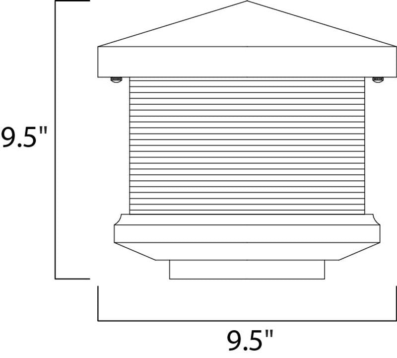 Triumph VX 9.5' Earth Tone Outdoor Deck Lantern