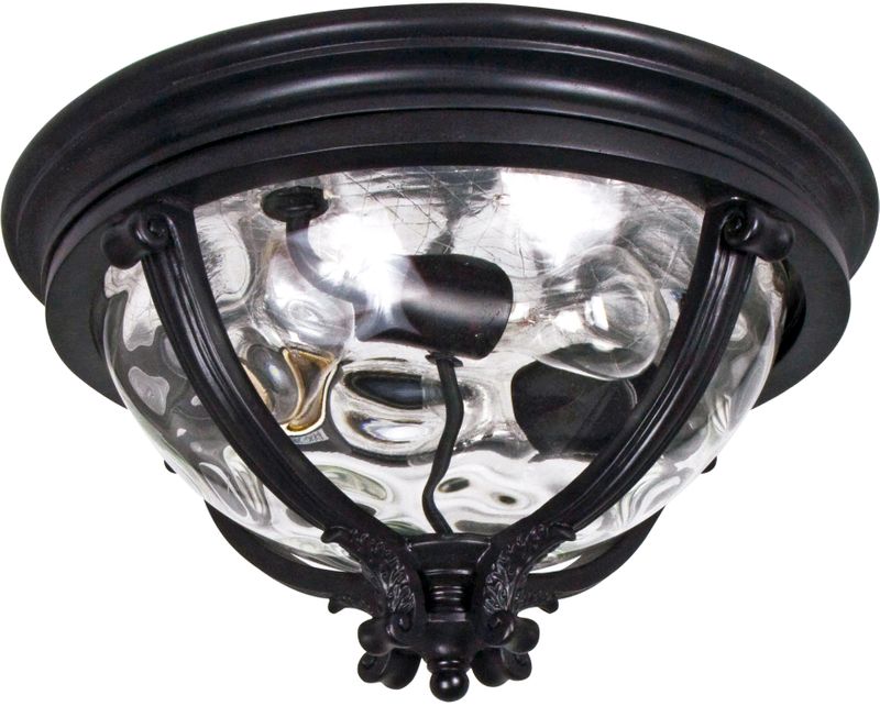 Camden VX 8.5' 3 light Outdoor Flush Mount in Black