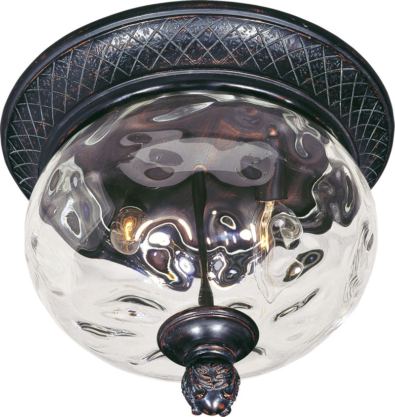 Carriage House VX 9.5' 2 Light Outdoor Flush Mount in Oriental Bronze