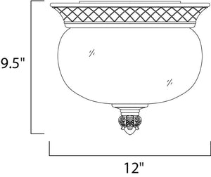Carriage House VX 9.5' 2 light Outdoor Flush Mount in Oriental Bronze