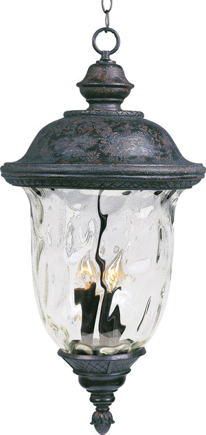 Carriage House VX 24.5' 3 light Outdoor Hanging Lantern in Oriental Bronze