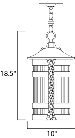 Casa Grande 18.5' Single Light Outdoor Pendant Light in Anthracite