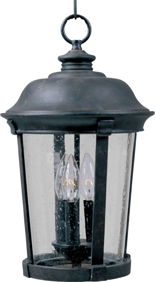 Dover DC 20" 3 Light Outdoor Hanging Lantern in Bronze