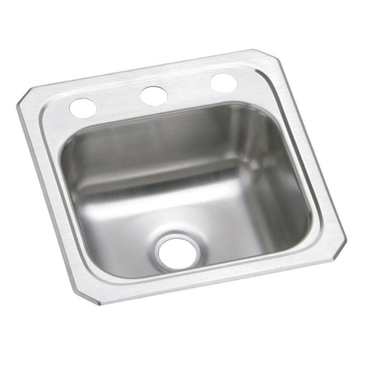 Celebrity 15" x 15" x 6.13" Stainless Steel Single-Basin Drop-In Bar Sink