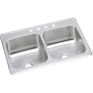 Celebrity 22' x 43' x 6.88' Stainless Steel Double-Basin Drop-In Kitchen Sink