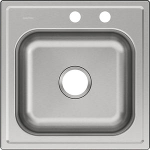 Dayton 20' x 20' x 10.13' Stainless Steel Single-Basin Drop-In Laundry Sink - MR2