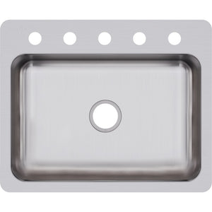 Dayton 22' x 27' x 8' Stainless Steel Single-Basin Dual-Mount Kitchen Sink
