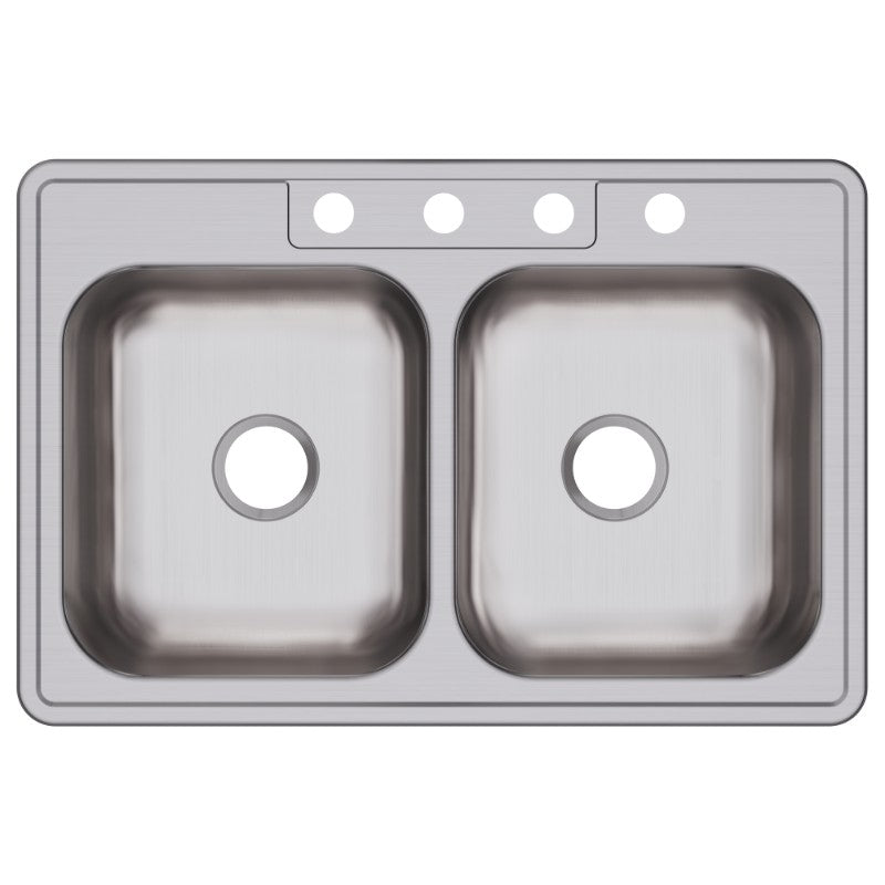 Dayton 22' x 33' x 8.19' Stainless Steel Double-Basin Drop-In Kitchen Sink