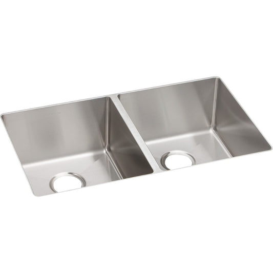 Crosstown 18.5" x 31.5" x 9" Stainless Steel Double-Basin Undermount Kitchen Sink