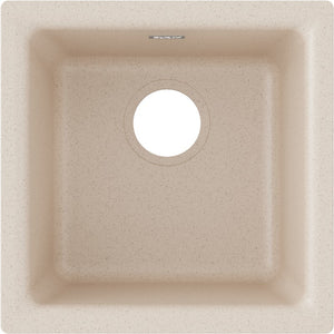 Quartz Classic 15.75' x 15.75' x 7.69' Quartz Single-Basin Dual-Mount Bar Sink in Bisque