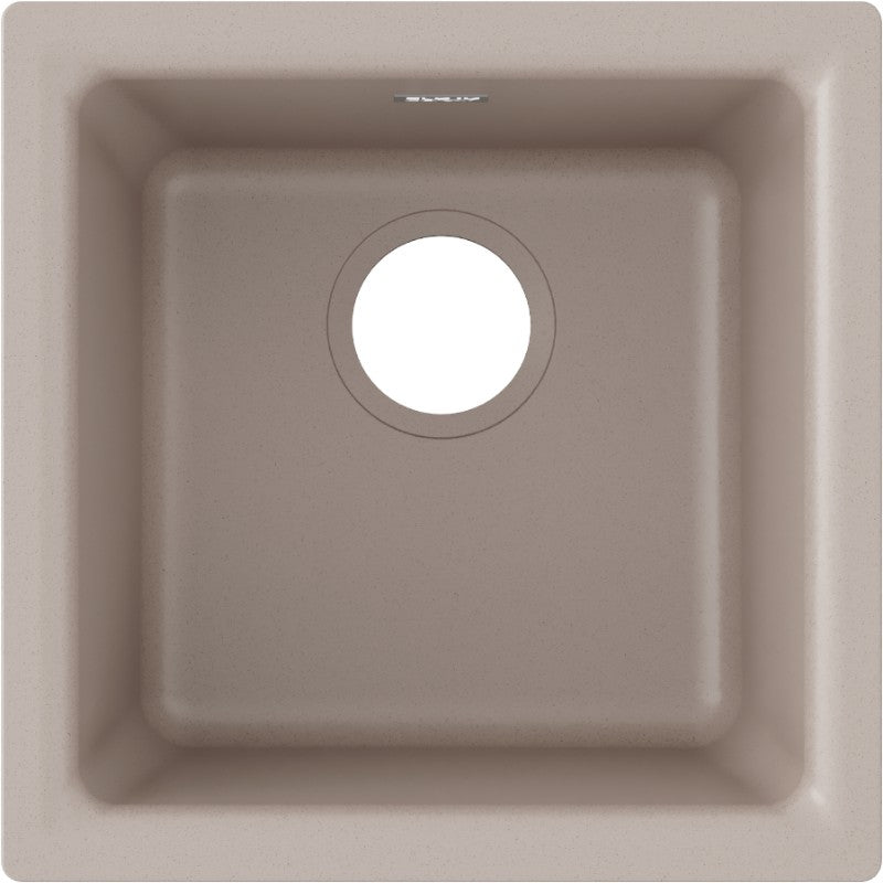 Quartz Classic 15.75' x 15.75' x 7.69' Quartz Single-Basin Dual-Mount Bar Sink in Greige