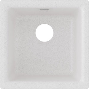 Quartz Classic 15.75' x 15.75' x 7.69' Quartz Single-Basin Dual-Mount Bar Sink in White