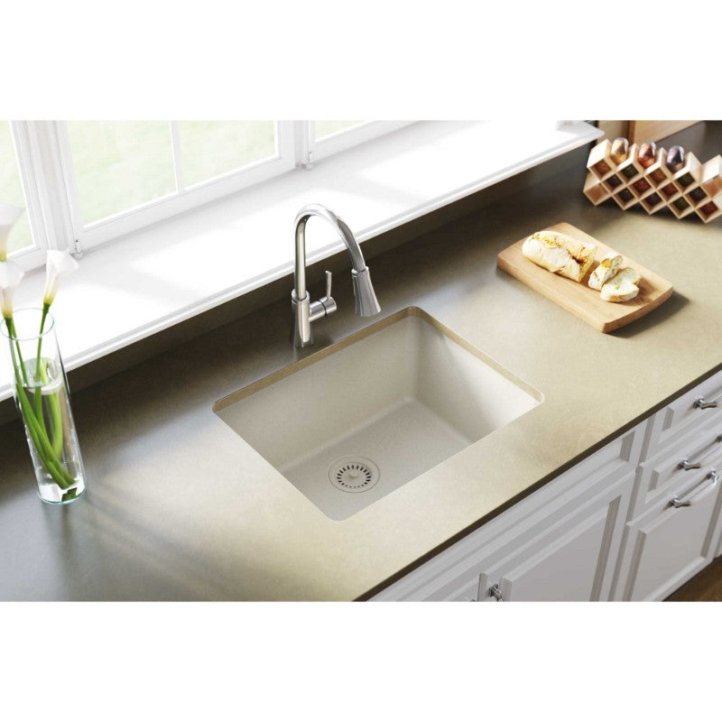Quartz Classic 18.5' x 24.63' x 9.5' Quartz Single-Basin Undermount Kitchen Sink in Bisque