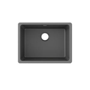 Quartz Classic 18.5' x 24.63' x 9.5' Quartz Single-Basin Undermount Kitchen Sink in Dusk Gray