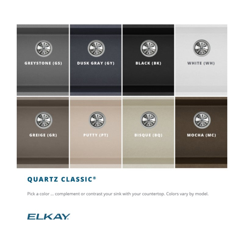 Quartz Classic 20' x 33' x 9.5' Quartz Double-Basin Undermount Kitchen Sink in Greystone