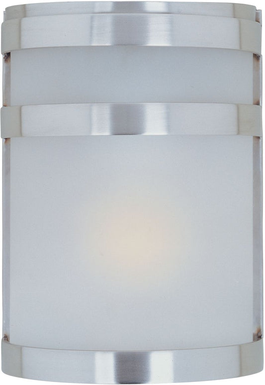 Arc 6.5" Single Light Outdoor Wall Sconce in Stainless Steel