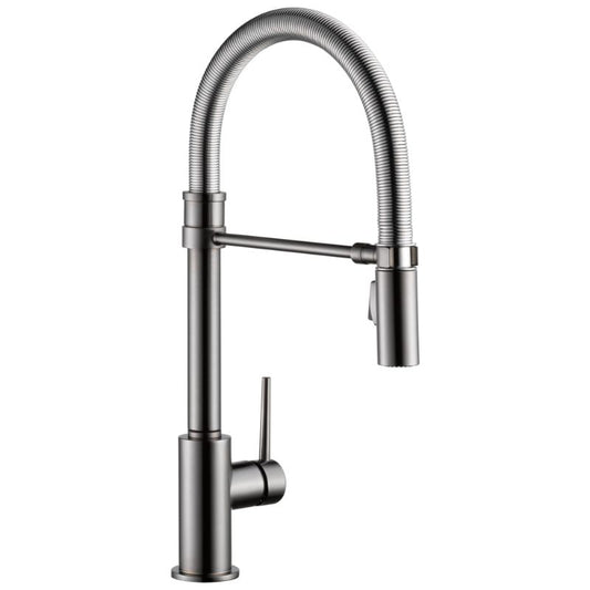 Trinsic Pull-Down Kitchen Faucet in Black Stainless