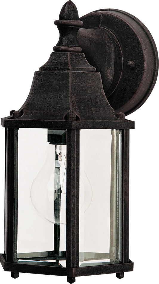 Builder Cast 10" Single Light Outdoor Wall Mount in Rust Patina