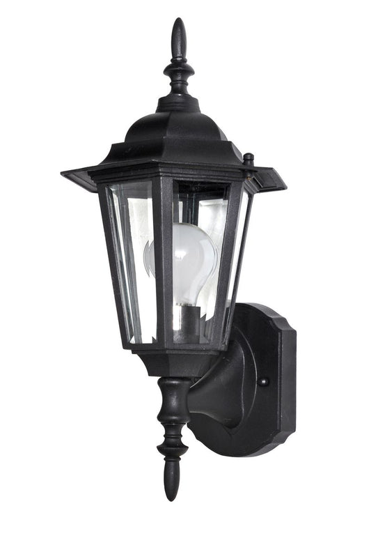 Builder Cast 8" x 7.25" x 14.75" Single Light Outdoor Wall Mount in Black