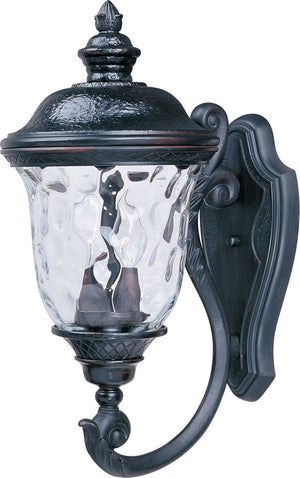 Carriage House DC 9' 2 Light Outdoor Wall Mount Light in Oriental Bronze with 6' Backplate