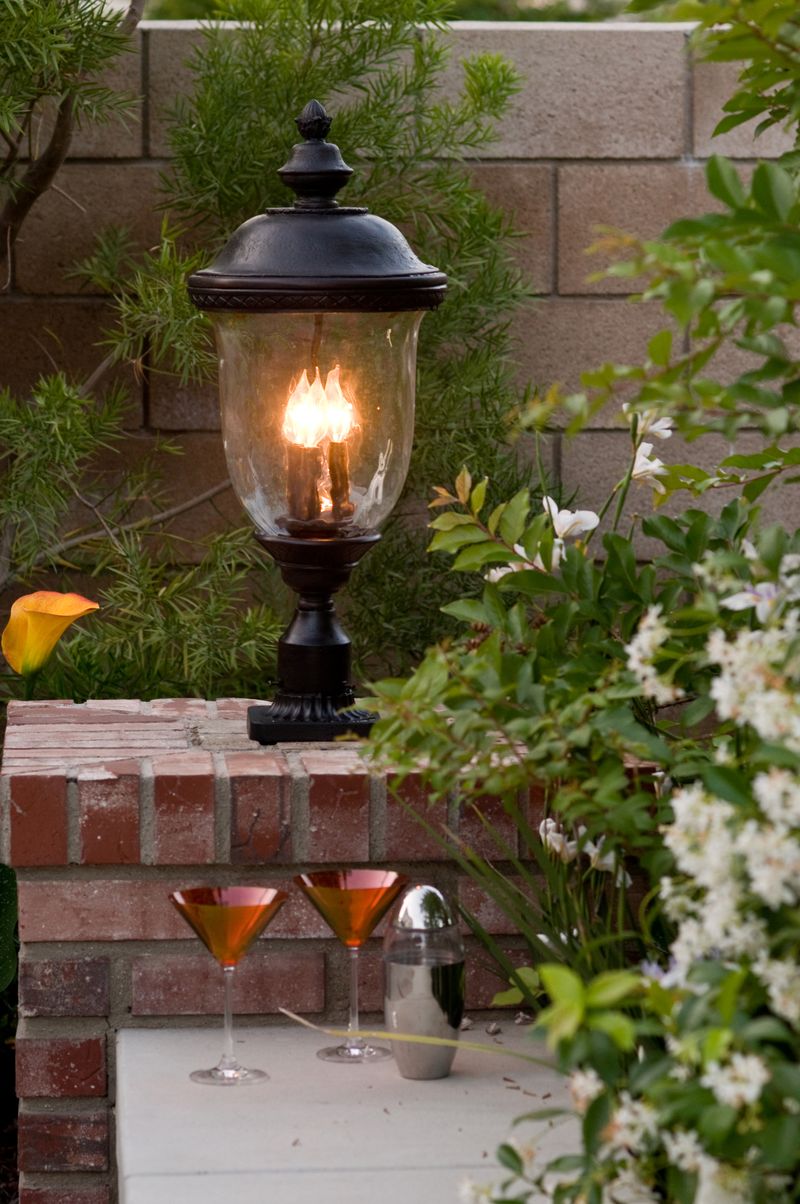 Carriage House DC 9' 2 Light Outdoor Wall Mount Light in Oriental Bronze with 6' Backplate