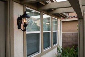 Carriage House DC 9' 2 Light Outdoor Wall Mount Light in Oriental Bronze with 6' Backplate