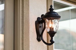 Carriage House DC 9' 2 Light Outdoor Wall Mount Light in Oriental Bronze with 6' Backplate