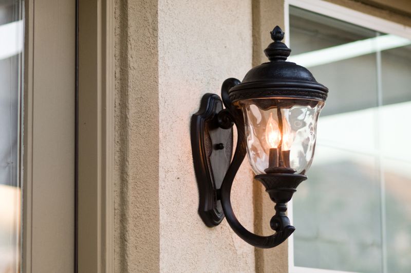 Carriage House DC 9' 2 Light Outdoor Wall Mount Light in Oriental Bronze with 6' Backplate