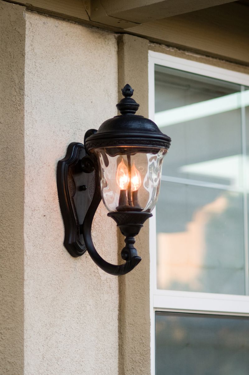 Carriage House DC 9' 2 Light Outdoor Wall Mount Light in Oriental Bronze with 6' Backplate